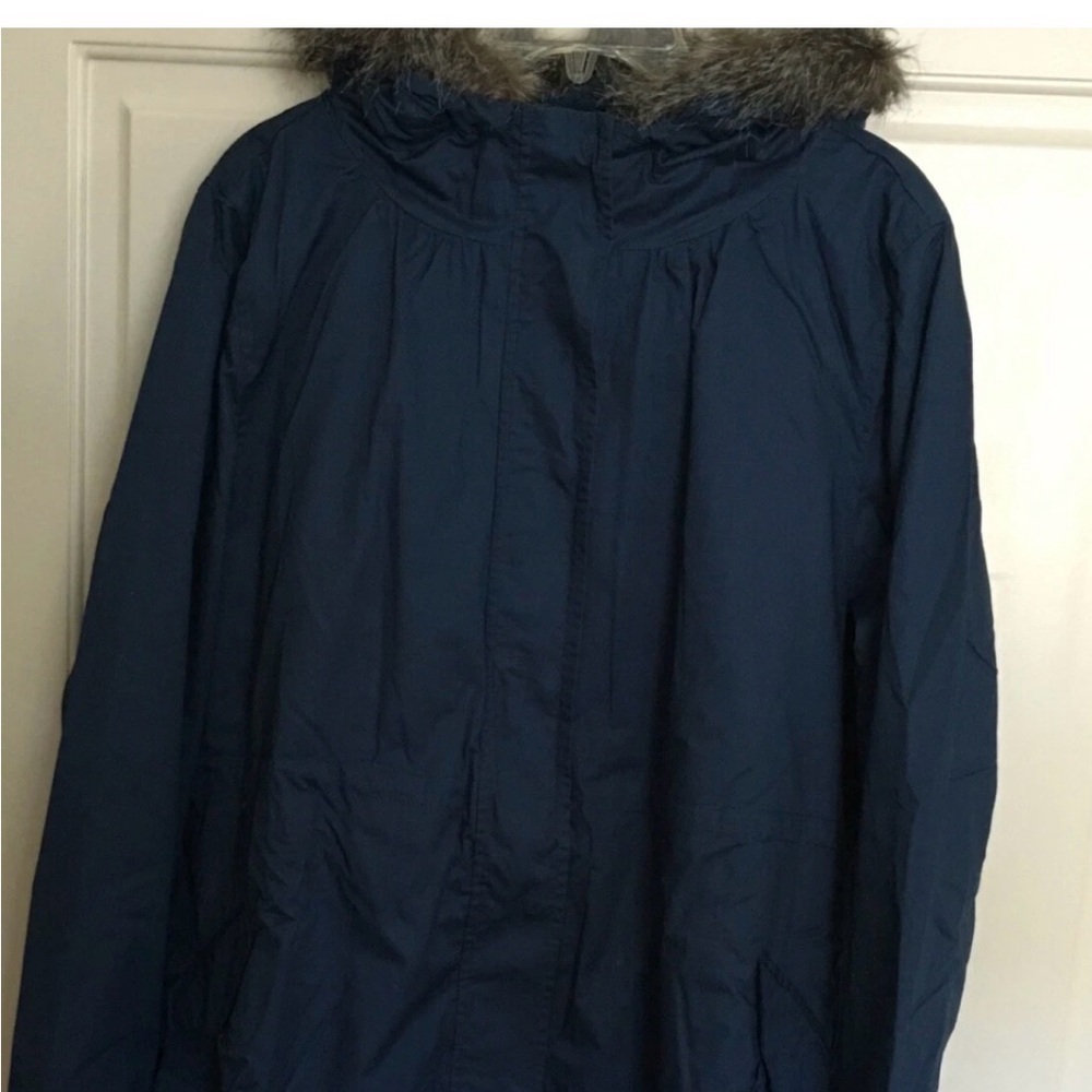 Garnet Hill Deep Blue Hooded Coat